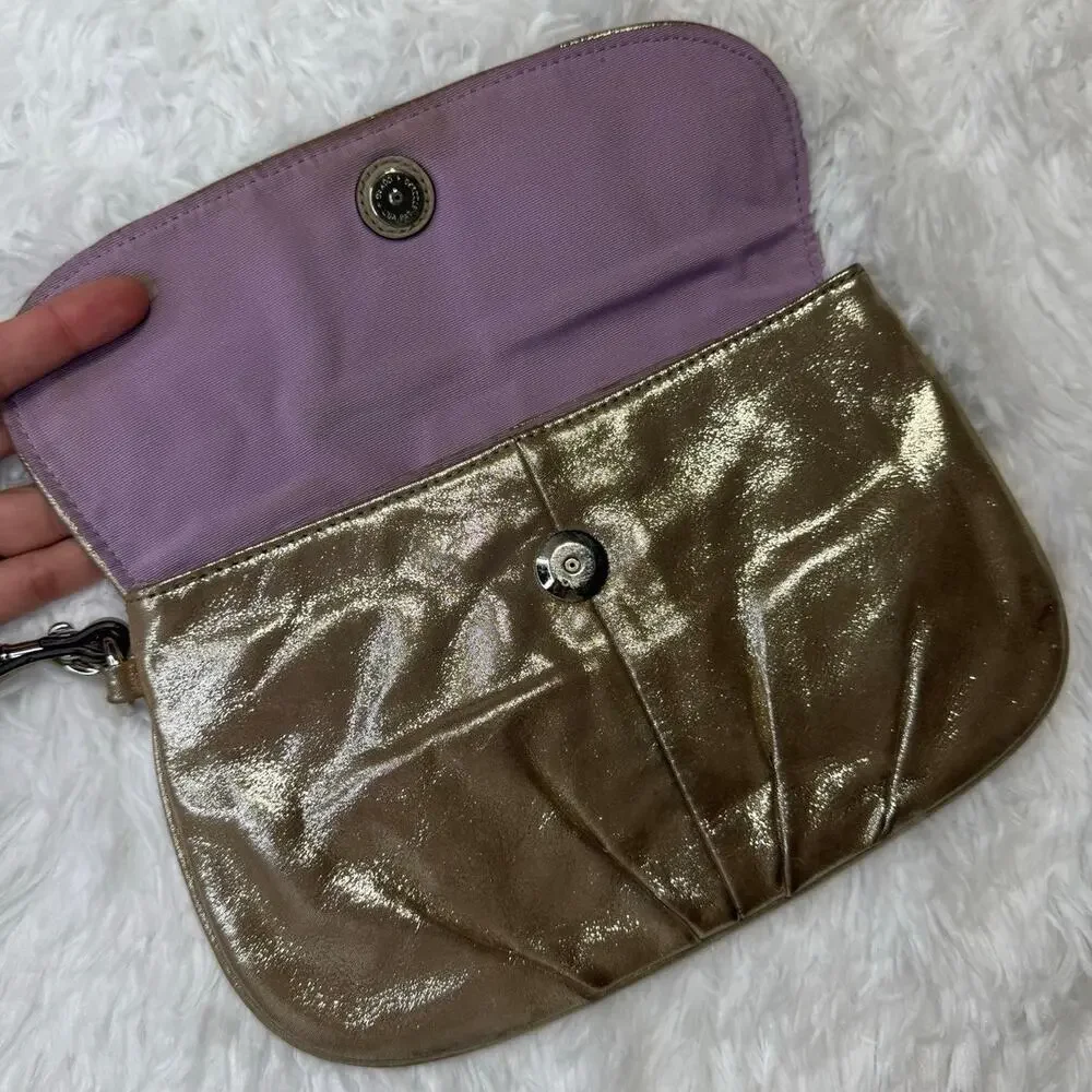 Coach Gold Wristlet